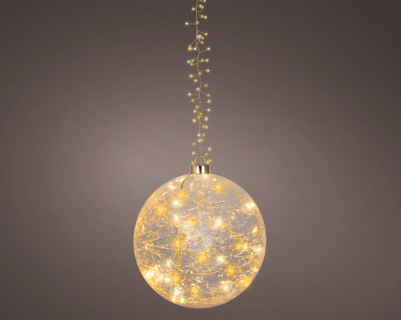 Battery Operated Micro LED Hanging Decoration Light - Round Shape Warm White/Classic Warm 19cm