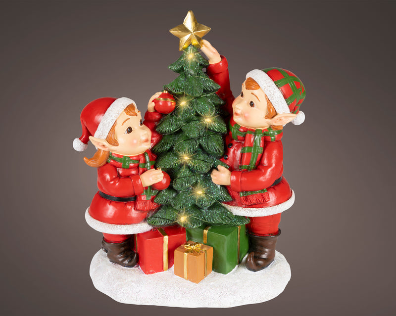480896 Micro LED elf at Tree 28.5cm BO ww C26