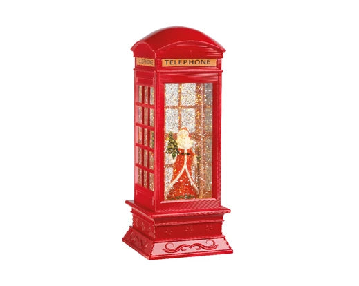 Christmas Telephone Box With LED Light (27x11 cm)