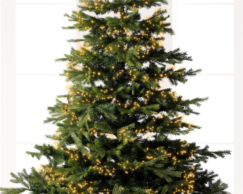 480 Lumineo Micro LED Compact Twinkle Classic Warm White Christmas Lights With Green Cable 6m