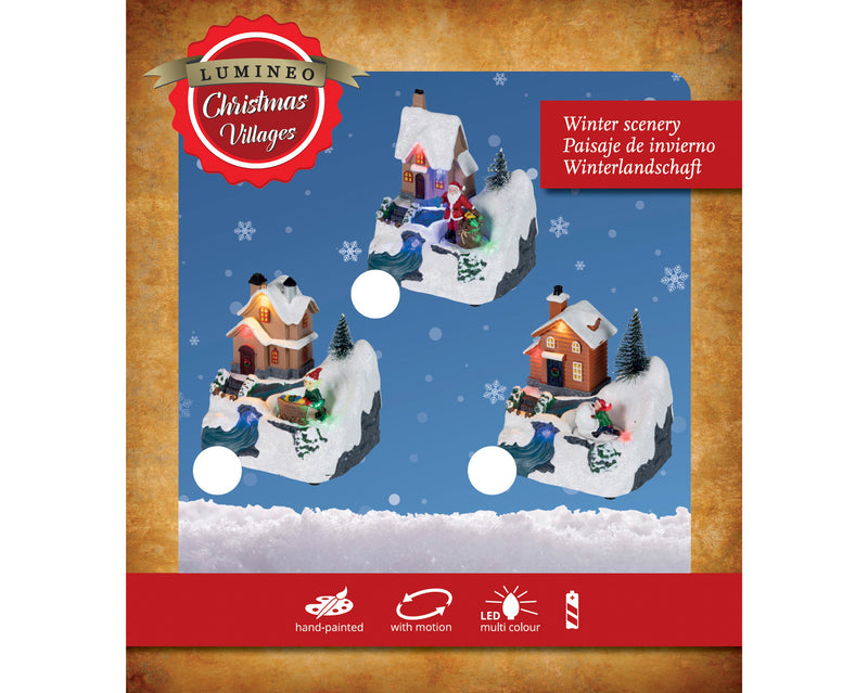 Battery Operated Home Village Scene