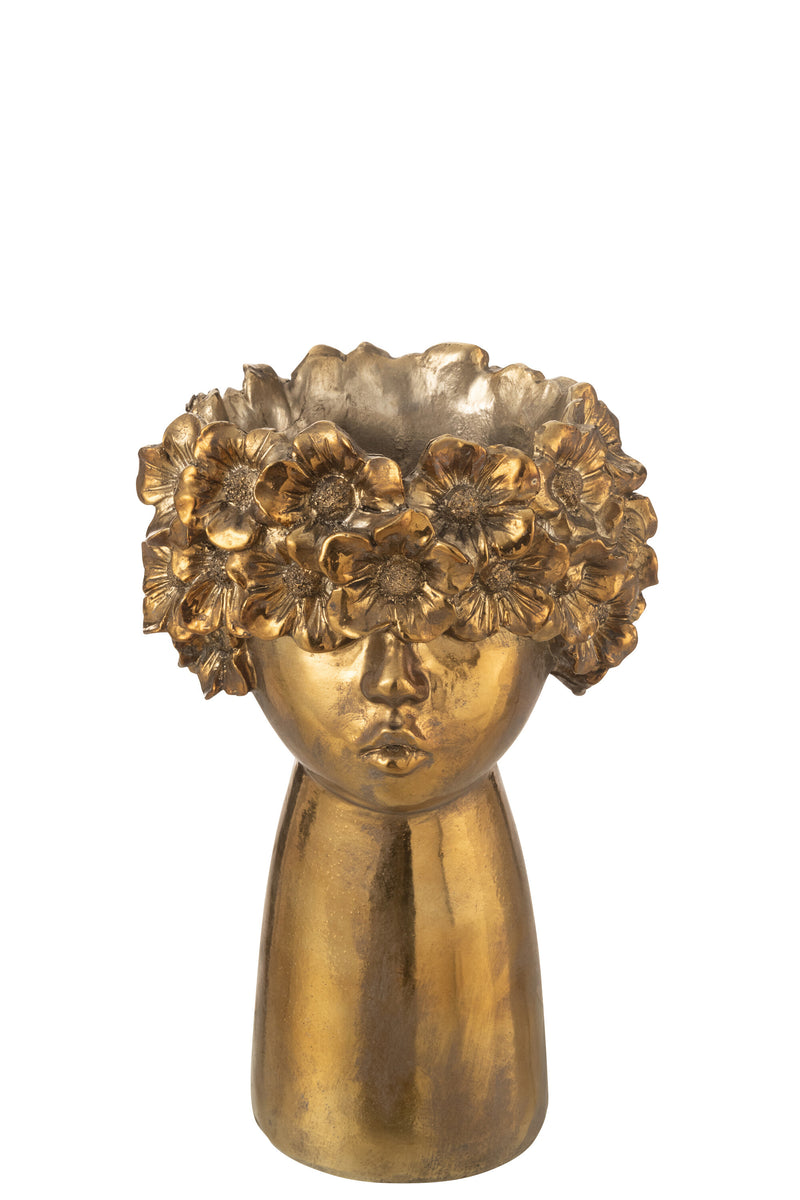 Flowerpot Nebu Gold Large (21.5 x 18.5 x 35cm)