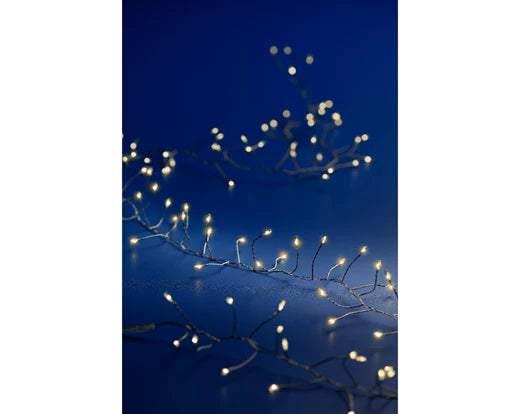 100 Lumineo Micro LED Compact Lights Steady | Battery Operated - Warm White 495 cm