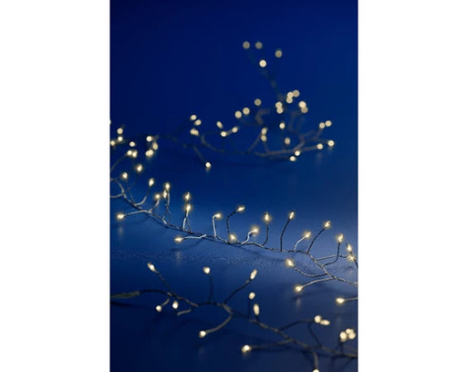 100 Micro LED Warm White Compact String Lights – Silver Cable – 120 cm – 6-Hour Timer