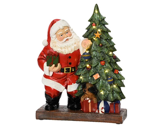 Christmas Santa Micro LED Ornament Battery Operated (30cm)