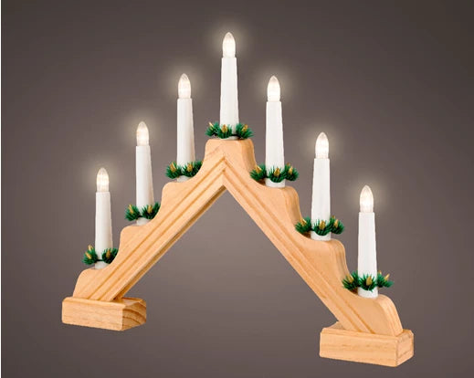 Lumineo LED Window Decoration With Steady Light | Battery Operated - Natural (39.5x4.8 cm)