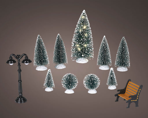 LED Village Accessories Set Green 12.5 cm