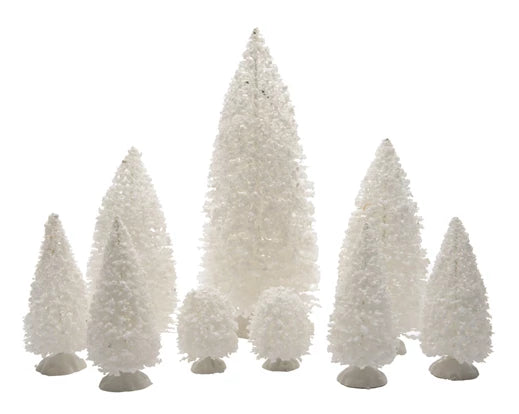 Xmas Snowy Pine Trees (Pack of 9)