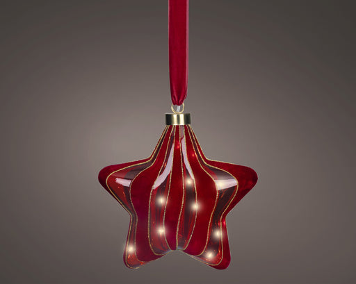 LED Glass Ornament Warm White 20 cm