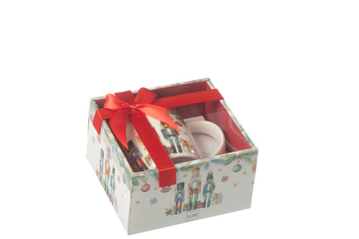 White Ceramic Nutcracker Mug