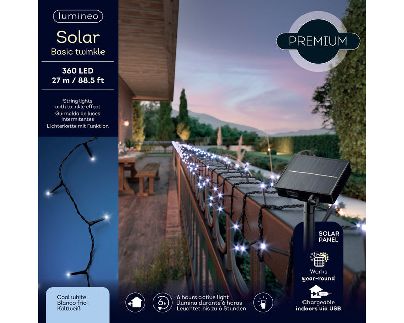 Lumino - Premium Solar 360 LED Stringlights Cool White