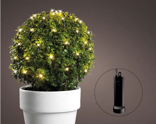 Battery Operated Durawise 84 LED Box Hedge Net Lights Warm White For up to 50cm Diameter Suitable For Outdoor Use