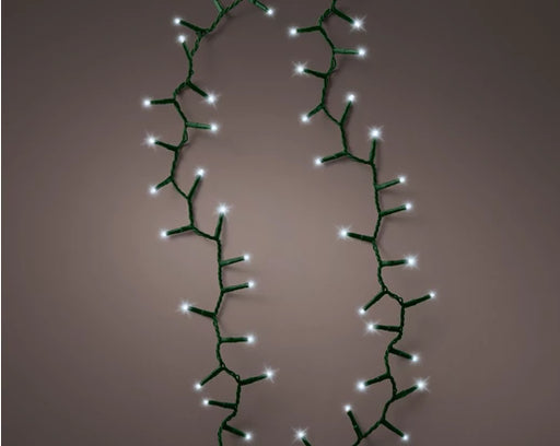 2000 LED Compact Twinkle Effect Cool White Christmas Lights Green Cable (45m)