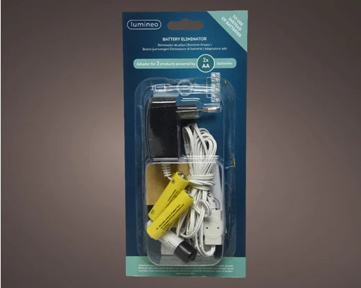 Lumineo Battery Eliminator (Replaces 3 Products Powered by 2xAA Batteries)