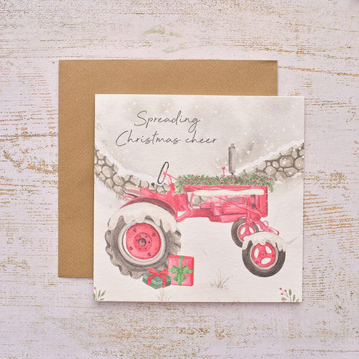 Tractor & Presents Christmas Greeting Card