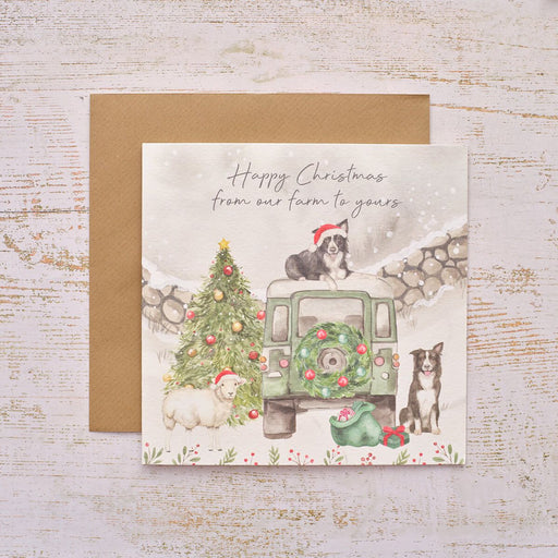 Happy Christmas Farm Greeting Card