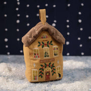 Christmas Market Gifts & Books Fabric Doorstop