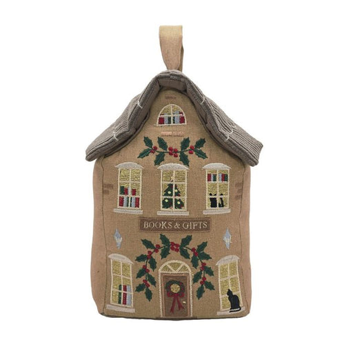 Christmas Market Gifts & Books Fabric Doorstop