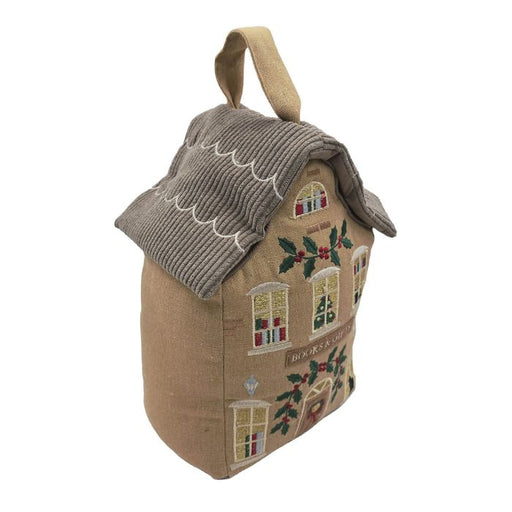 Christmas Market Gifts & Books Fabric Doorstop