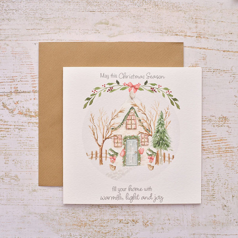 Christmas Wishes Circle Greeting Card