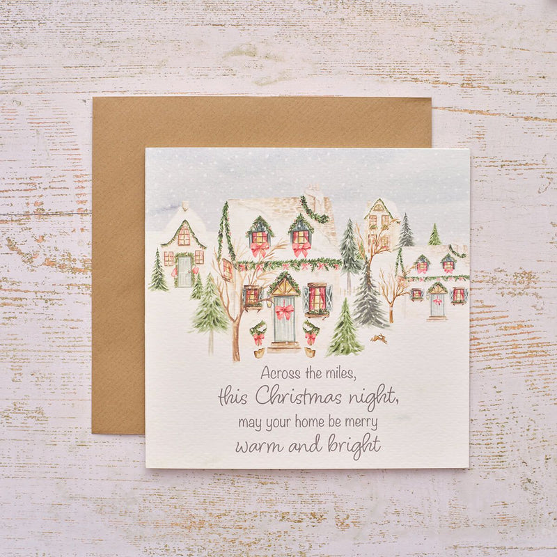Across the Miles Christmas Greeting Card