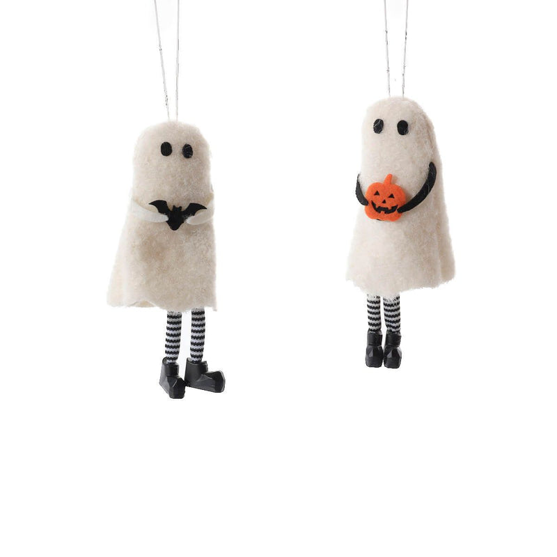 Ghost hanger with bat and pumpkin – alternate view – Richard Lang