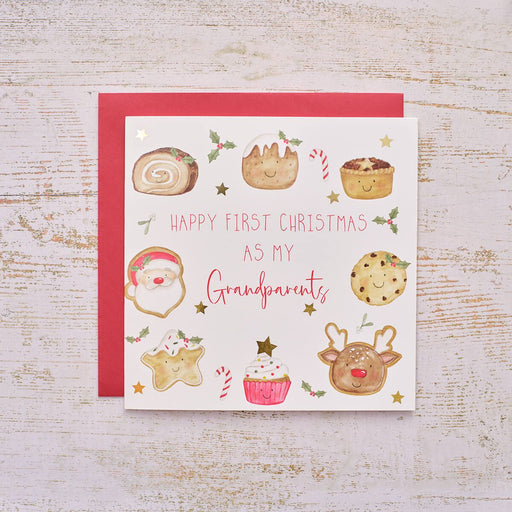 1st Christmas Grandparent Greeting Card