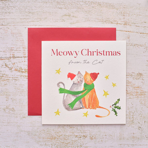 Meowy Christmas Cat Greeting Card