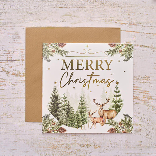 Christmas Stars Deer Greeting Card