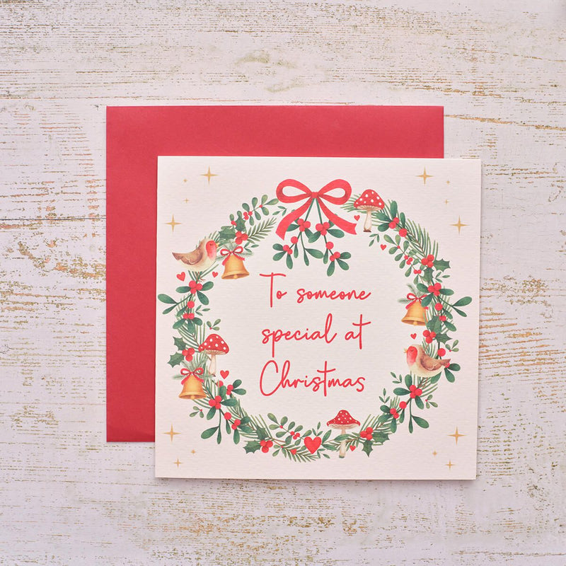 Someone Special Wreath Christmas Greeting Card