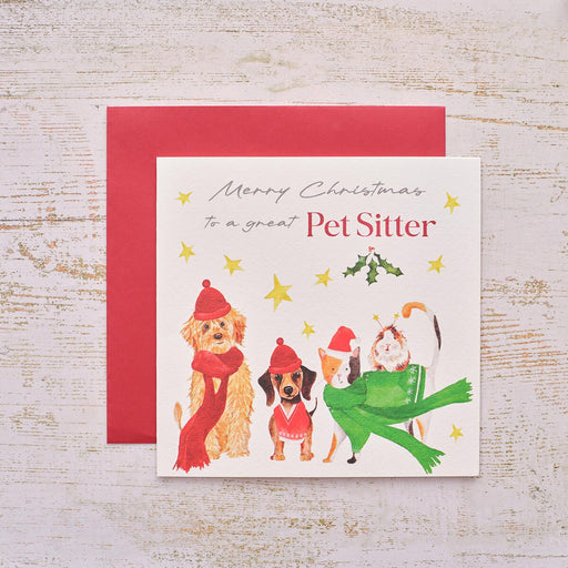 Christmas Pet Sitter Greeting Card