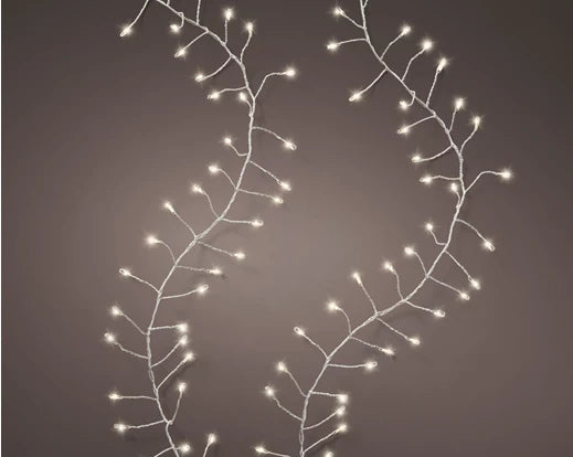 480 Lumineo Micro LED Compact Lights With Twinkle Effect | Warm White - Silver Cable 600cm
