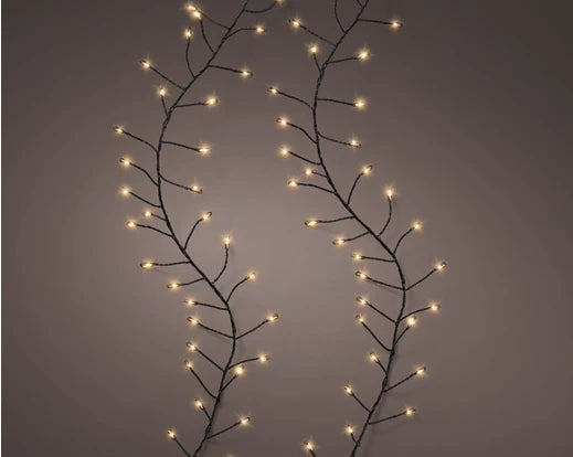 Lumineo Compact Twinkle 960 Micro Wire Classic Warm White Christmas Lights  With Green Cable 12m