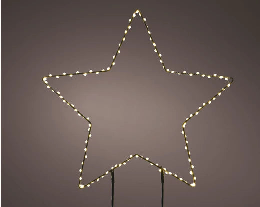Lumineo Metal Frame Star With 180 Warm White Lights With Metal Legs 56cm