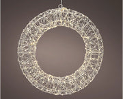 LED Frame Light Wreath Silver 38 cm