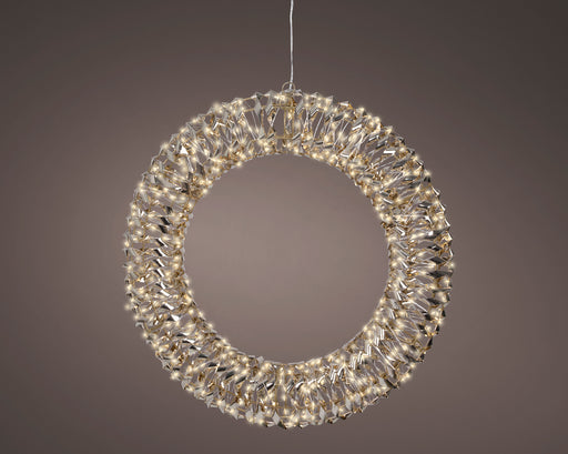 LED Wreath Round Gold 50 cm