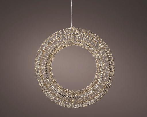 LED Wreath Round Gold 70 cm