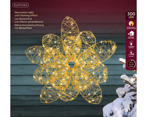 LED Flower Frame White 58 cm