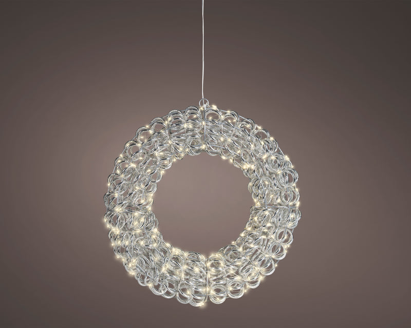 Lumineo Wreath With 300 Warm White Micro Lights 38cm Diameter