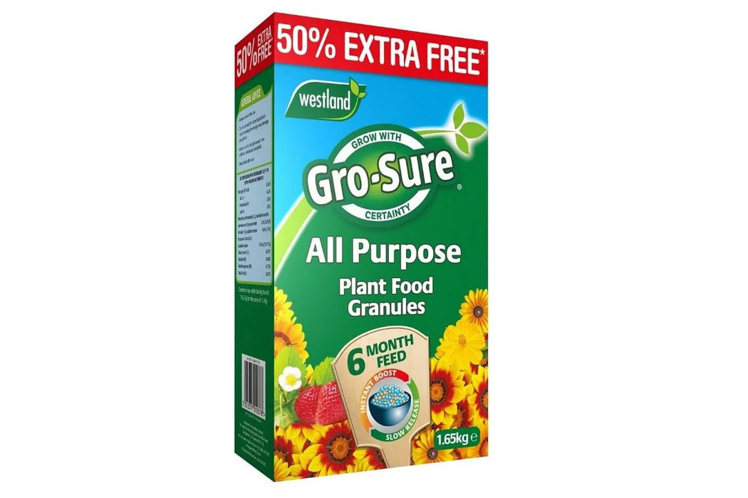 Westland Gro-Sure All-Purpose Slow Release Plant Food 1.1kg + 50% Extra Free