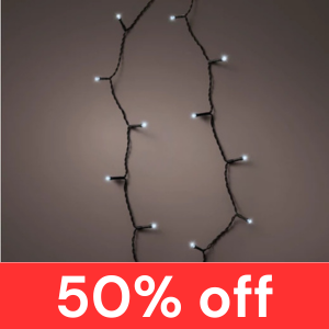 48 Lumineo Durawise Battery Garden Lights Cool White LED 3.5M Black Cable Suitable For Indoor & Outdoor Use