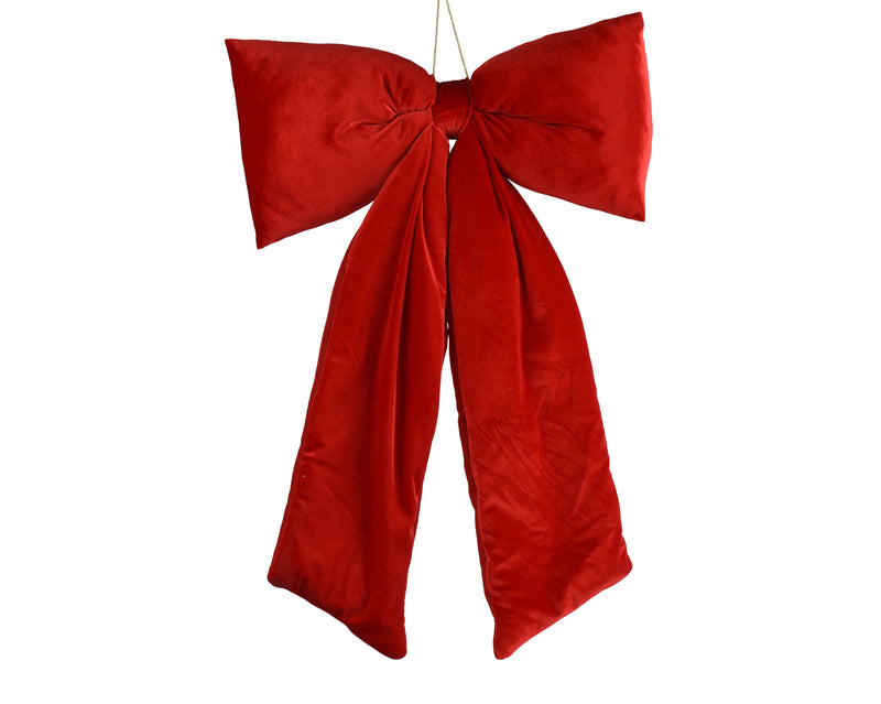 Velvet Christmas Bow 80 cm Christmas Red