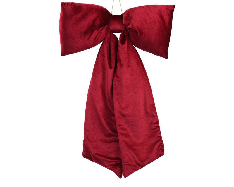Velvet Christmas Bow Oxblood 115 cm