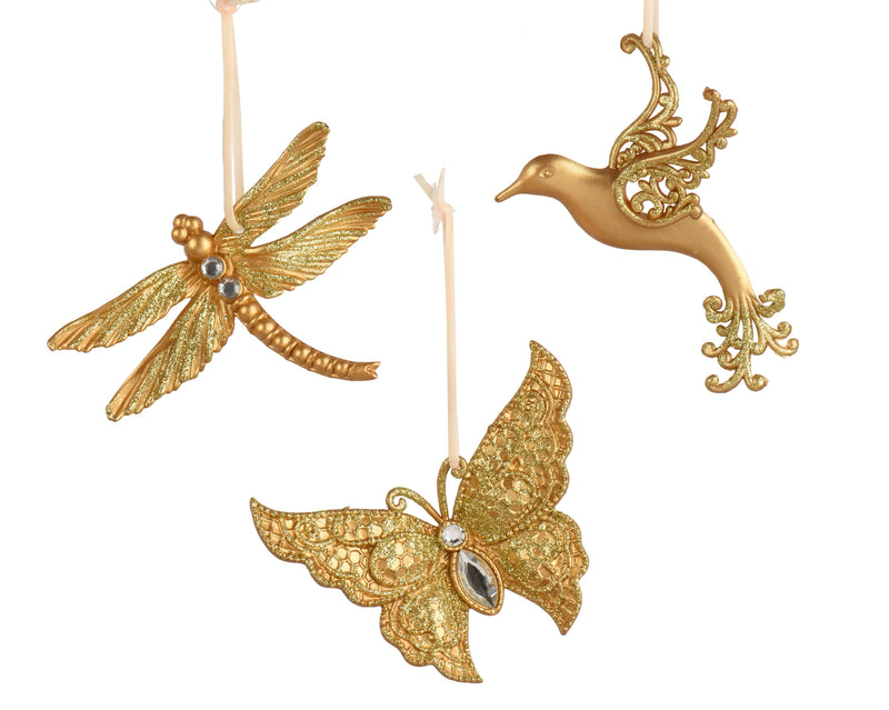 Figurines Polystyrene Gold Animals 12 cm – 3 Assorted Designs