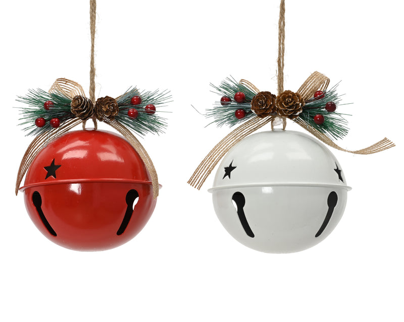 Iron Christmas Decoration Bell 10 cm – 2 Assorted Colours