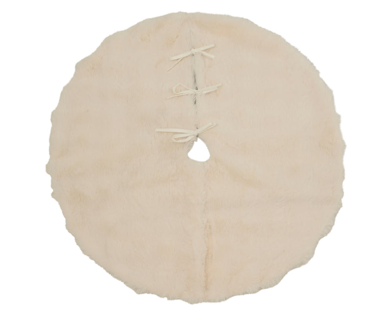 White Fur Tree Skirt - 90cm
