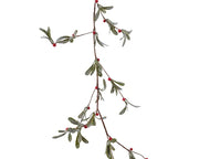 Christmas Garland Green with Foam Berries and Glitter 180 cm