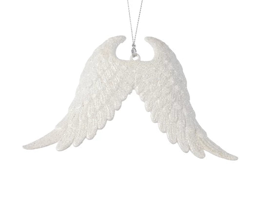 Wings with Glitter Hanging Christmas Decoration (16x10cm)