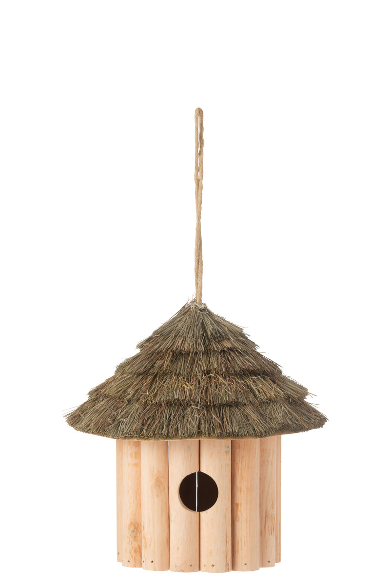Natural Wooden Hanging Birdhouse
