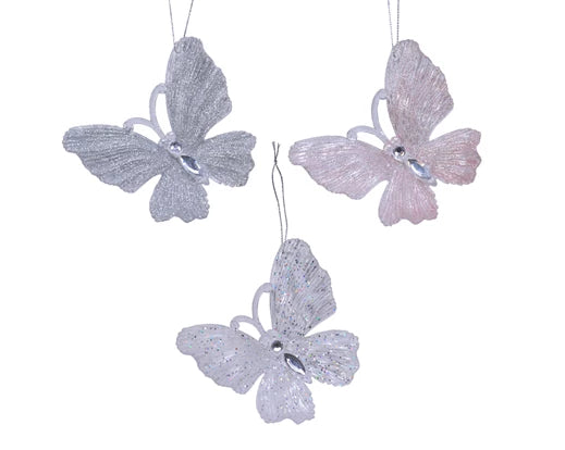 Hanging Decoration Plastic Butterfly 3 cm – 3 Assorted Colours